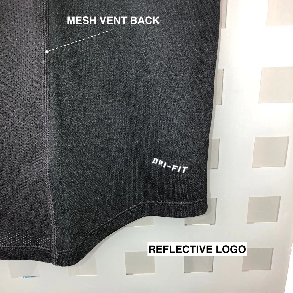 NIKE DRI-FIT Reflective Mesh Back Vent Scoop Neck Tagless Athletic Tank Top NEW! - Picture 8 of 10